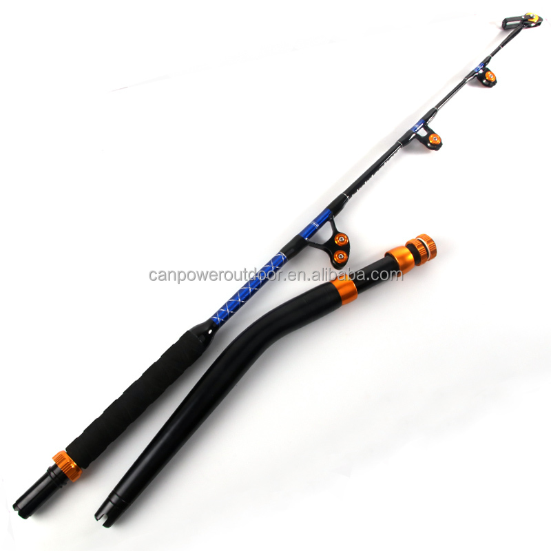 Fishing Boat Fiberglass - 新型130ポンド/200ポンド対応 曲げ/ストレートバット トローリングロッド 5フィート/6フィート グラスファイバー製 大物釣り