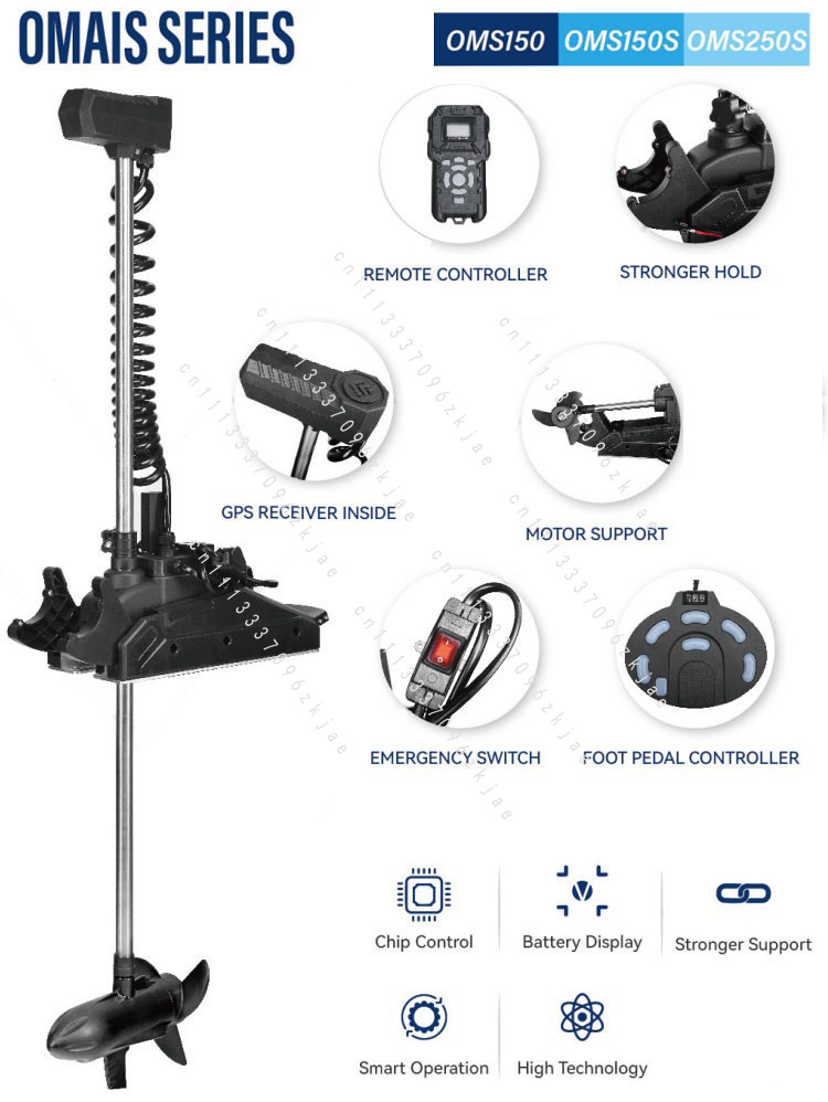Fishing Boat Trolling Motor - 電動トローリング船外機ポンツーンエンジン、カヌー、マリン、海水、スピードウォータージェットボート、オーシャンフィッシングカヤック用