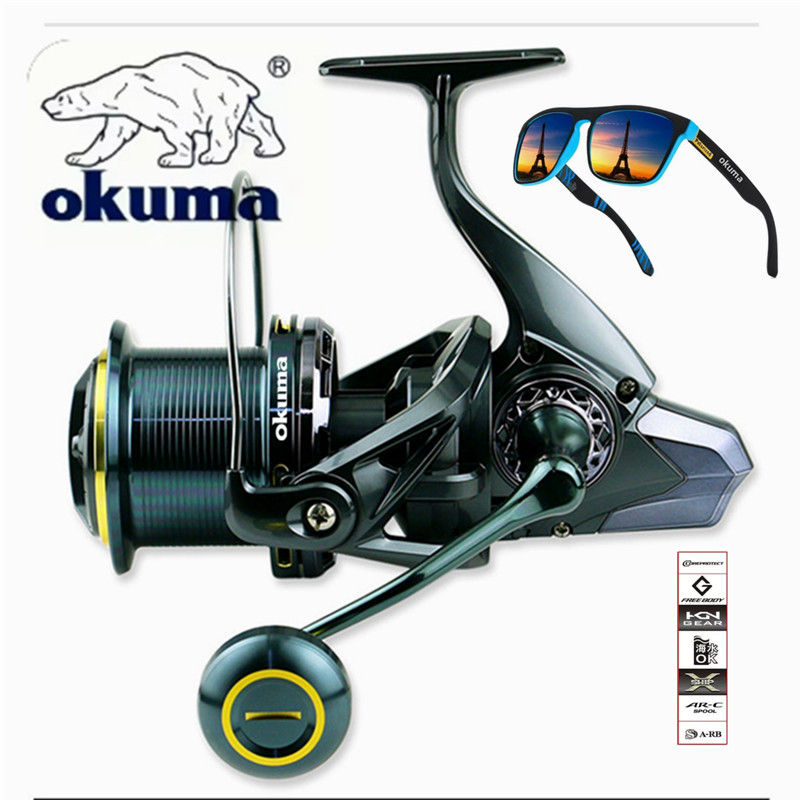 Daiwa Reel Bg - OKUMA釣り用リール 9000-14000 メタル製遠投用リール ガイドロッド構造 釣り用ホイール 4.7:1
