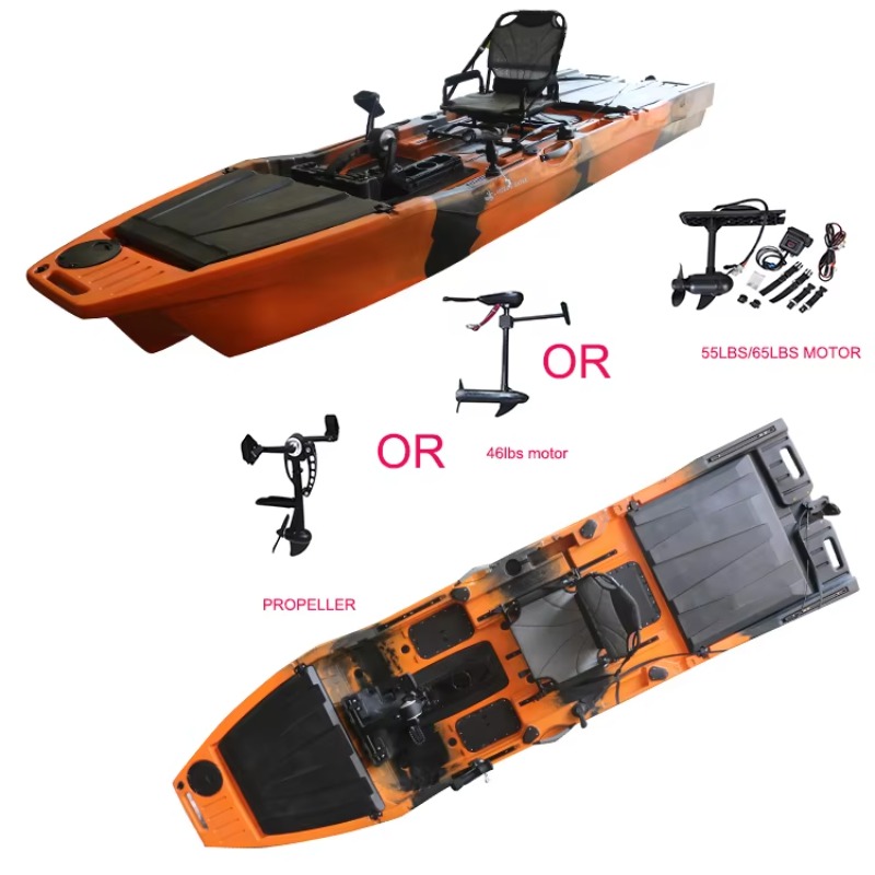 バイキング12.6フィートシングルカヤックペダルプロペラプラ - Fishing Boat Trolling Motor のレビューと価格