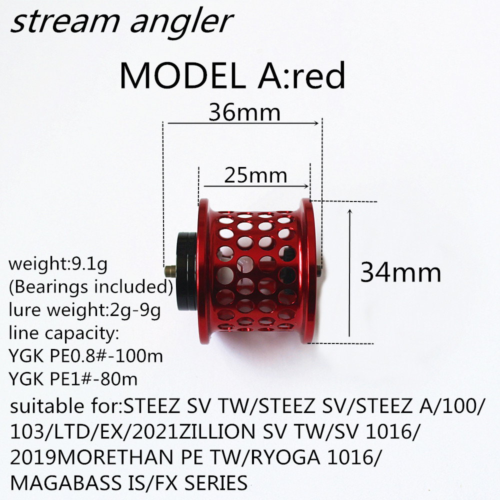 浅いスプールレトロフィット部品アルミ合金 2021 スティー - Abu Garcia Reel Max のレビューと価格